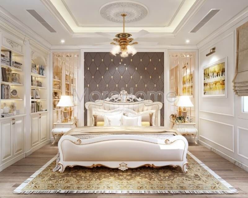 Gợi ý giường ngủ gỗ tần bì nhập khẩu tân cổ điển cho chung cư, biệt thự cao cấp